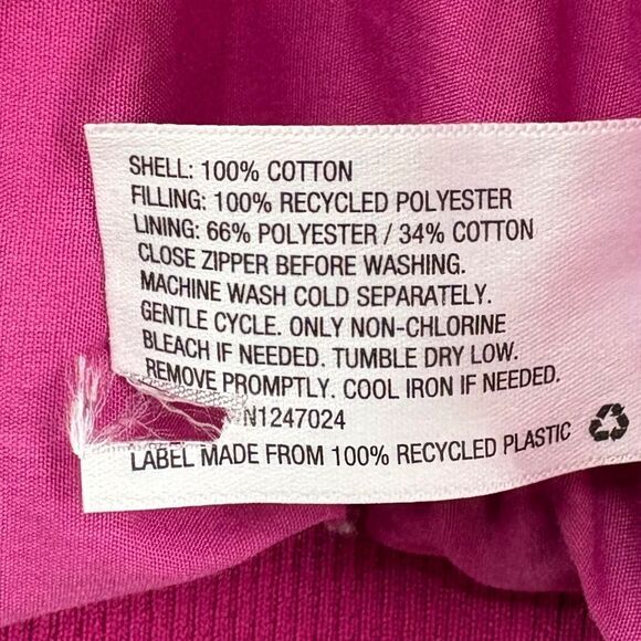 Woven Hot Pink Quilted Bomber Jacket, Size Large - Picture 8 of 11